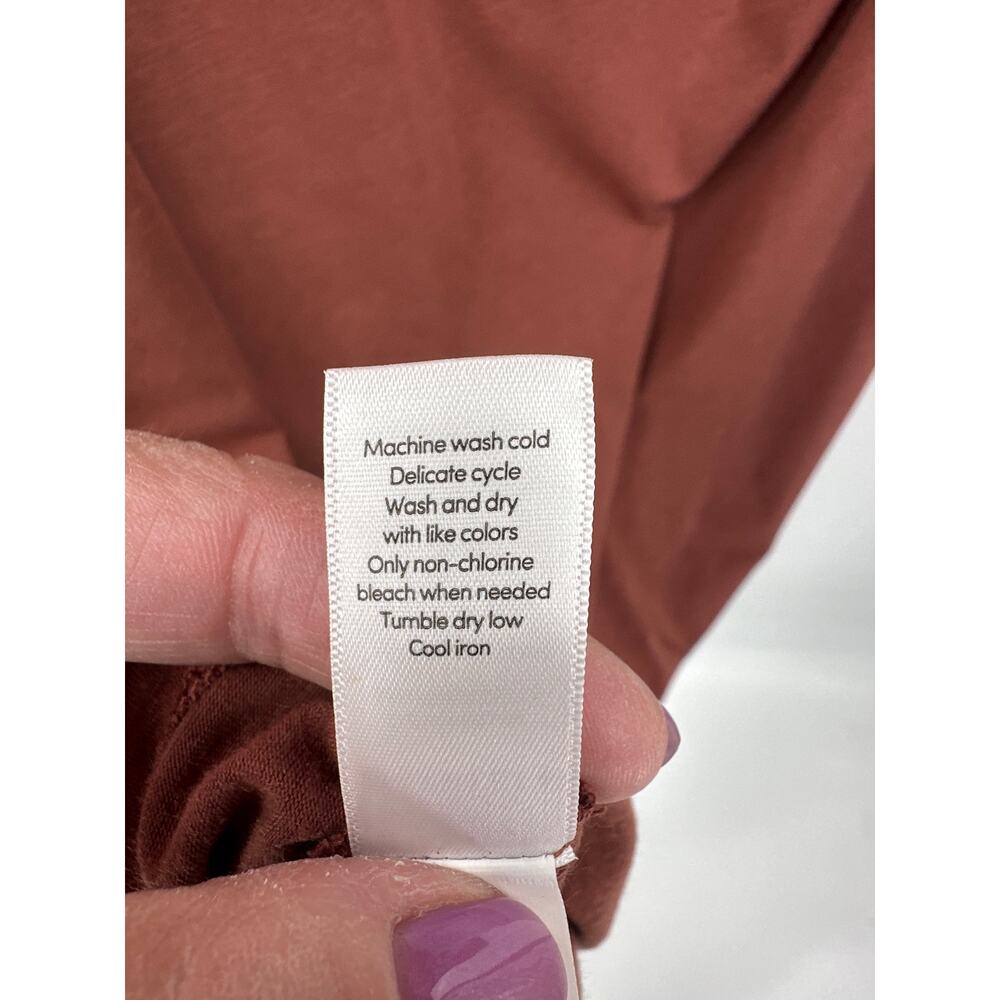 Athleta Industry Turtleneck Midi Dress in Havana Brown Size Large - Picture 8 of 8